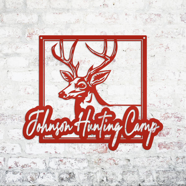 Personalized Deer Hunting Camp Metal Sign - Custom Deer Hunting Cabin-Club-Organization
