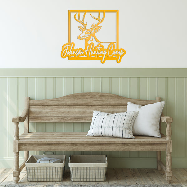 Personalized Deer Hunting Camp Metal Sign - Custom Deer Hunting Cabin-Club-Organization