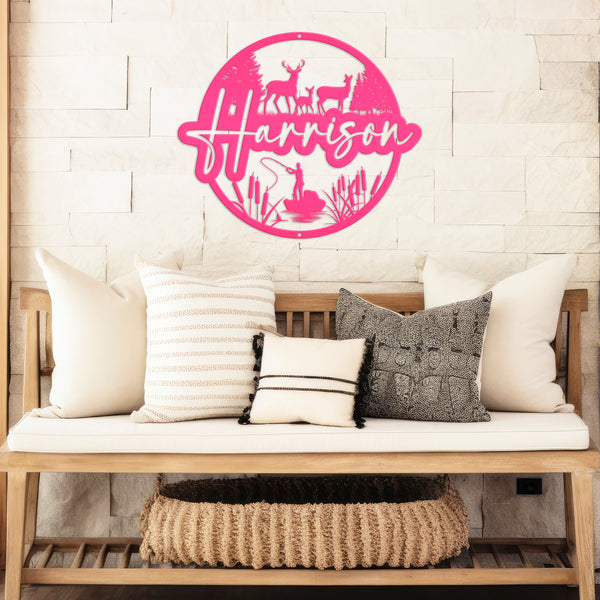 Deer Hunting Scene Wall Art, Deer Decor, Cabin Decor, Fathers Day Gift , Deer Hunter Gift