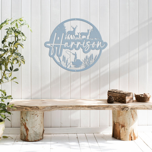 Deer Hunting Scene Wall Art, Deer Decor, Cabin Decor, Fathers Day Gift , Deer Hunter Gift