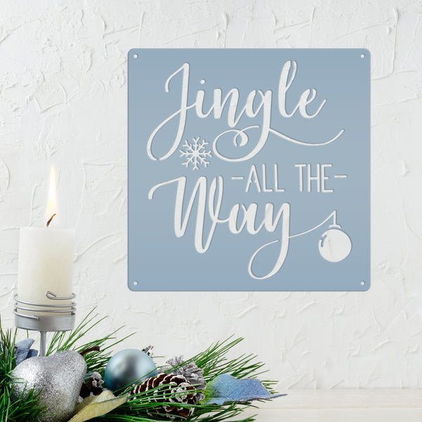 Jingle All The Way Christmas Metal Sign