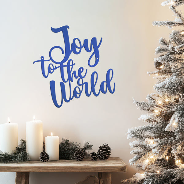 Joy to the World Metal Christmas Sign - Festive Holiday Decor - Joyful Outdoor Decorations - Charming Seasonal Signs - Unique Xmas Wall Art