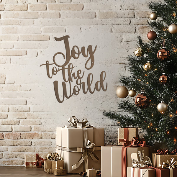 Joy to the World Metal Christmas Sign - Festive Holiday Decor - Joyful Outdoor Decorations - Charming Seasonal Signs - Unique Xmas Wall Art