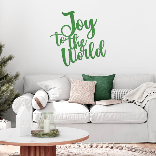 Joy to the World Metal Christmas Sign - Festive Holiday Decor - Joyful Outdoor Decorations - Charming Seasonal Signs - Unique Xmas Wall Art