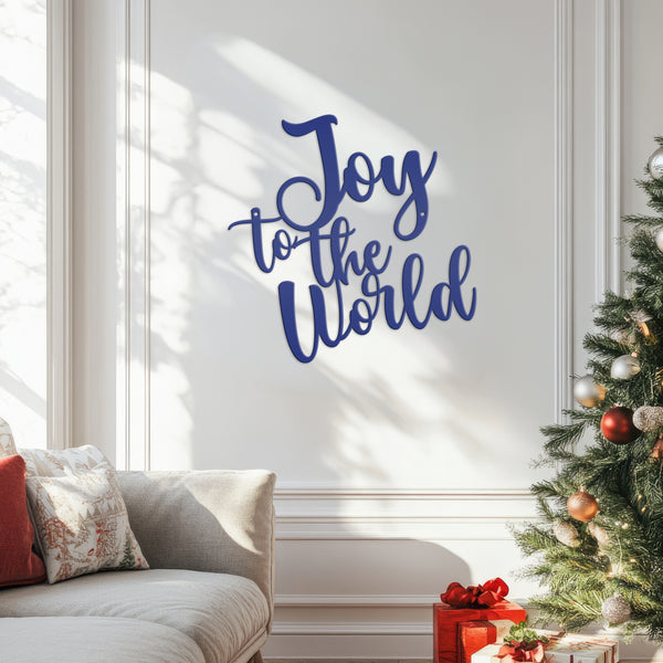 Joy to the World Metal Christmas Sign - Festive Holiday Decor - Joyful Outdoor Decorations - Charming Seasonal Signs - Unique Xmas Wall Art