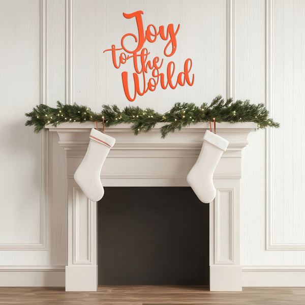 Joy to the World Metal Christmas Sign - Festive Holiday Decor - Joyful Outdoor Decorations - Charming Seasonal Signs - Unique Xmas Wall Art