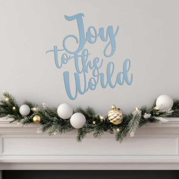 Joy to the World Metal Christmas Sign - Festive Holiday Decor - Joyful Outdoor Decorations - Charming Seasonal Signs - Unique Xmas Wall Art