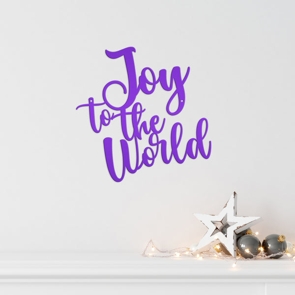 Joy to the World Metal Christmas Sign - Festive Holiday Decor - Joyful Outdoor Decorations - Charming Seasonal Signs - Unique Xmas Wall Art