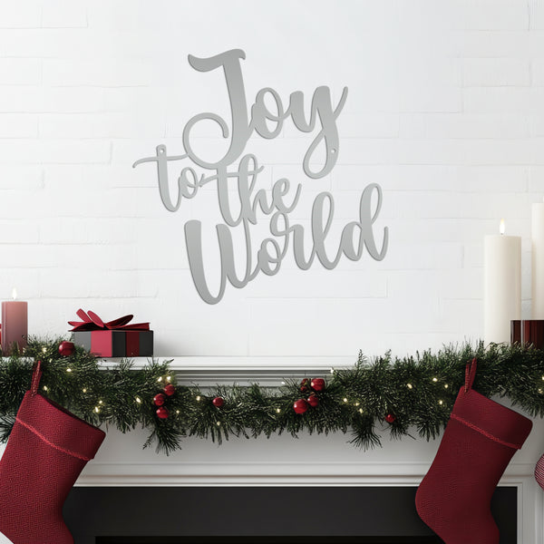 Joy to the World Metal Christmas Sign - Festive Holiday Decor - Joyful Outdoor Decorations - Charming Seasonal Signs - Unique Xmas Wall Art