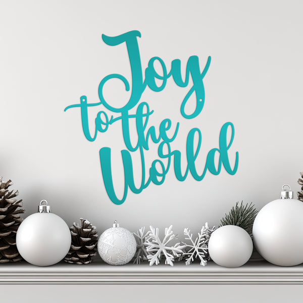 Joy to the World Metal Christmas Sign - Festive Holiday Decor - Joyful Outdoor Decorations - Charming Seasonal Signs - Unique Xmas Wall Art