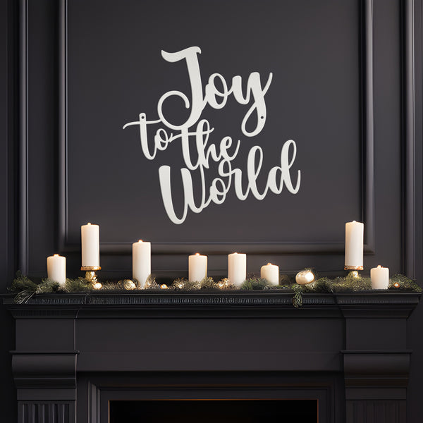 Joy to the World Metal Christmas Sign - Festive Holiday Decor - Joyful Outdoor Decorations - Charming Seasonal Signs - Unique Xmas Wall Art