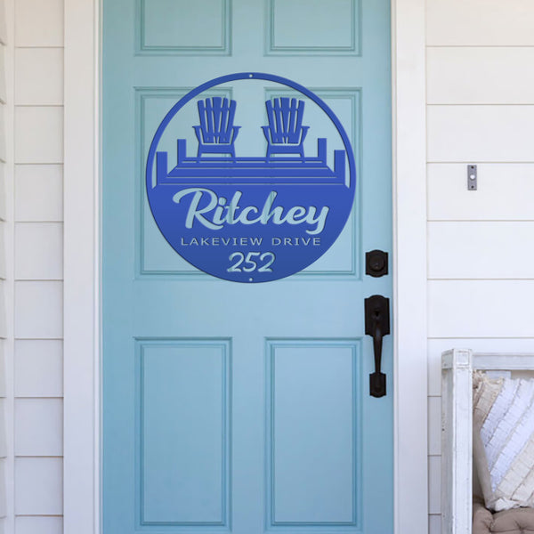 Family Lake Lot Sign, Custom Lake Lot Sign -Lake Address Sign-Lake House Address Lot Number-Family Lake Lot Number