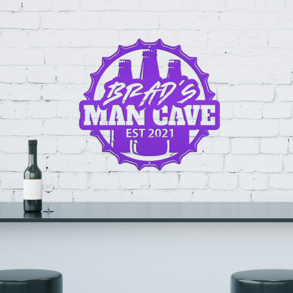 Personalized Beer Sign, Mancave Wall Decor ,Wall Art for Dads Mancave, Beer Wall Decor & Wall Art