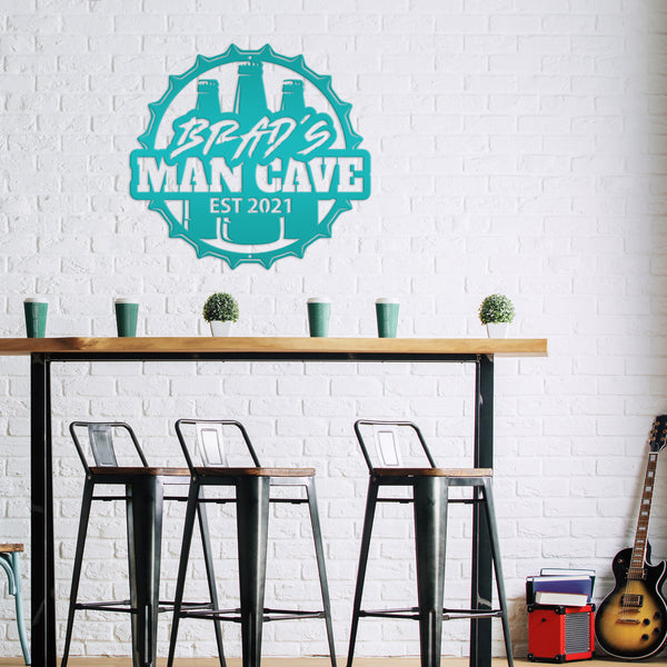 Personalized Beer Sign, Mancave Wall Decor ,Wall Art for Dads Mancave, Beer Wall Decor & Wall Art