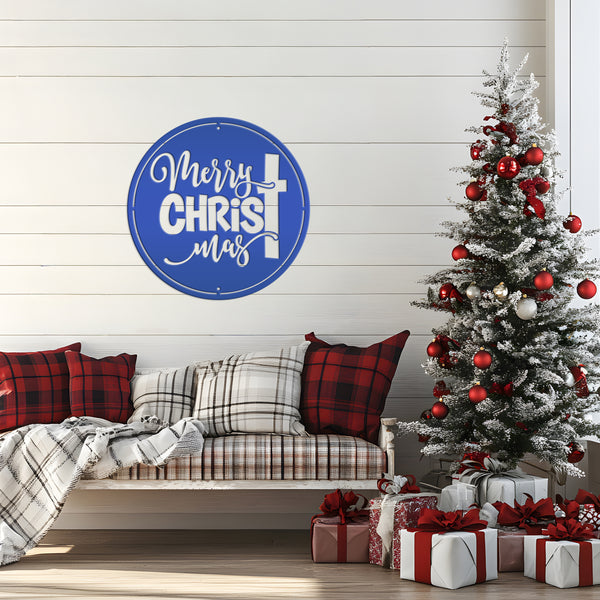 Faithful Christmas Wall Art - Unique Christian Metal Signs - Elegant Holiday Decor - Charming Front Door Hanger - Cute Merry Christmas Sign