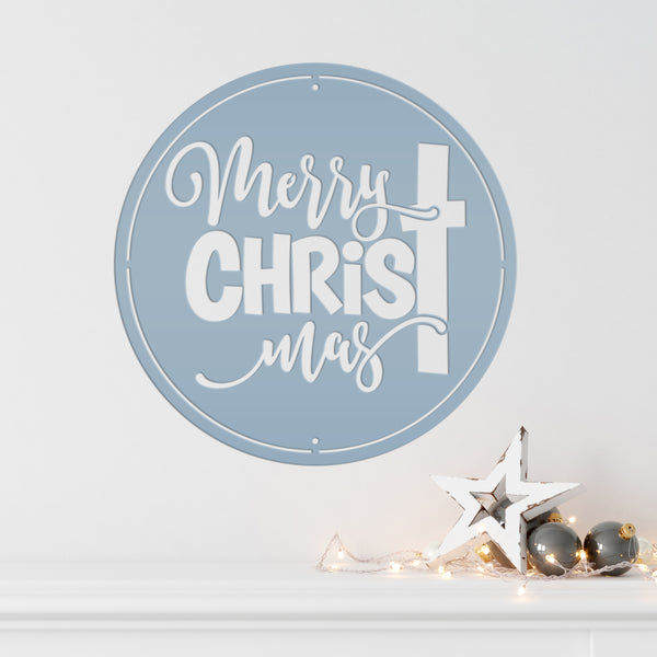 Faithful Christmas Wall Art - Unique Christian Metal Signs - Elegant Holiday Decor - Charming Front Door Hanger - Cute Merry Christmas Sign