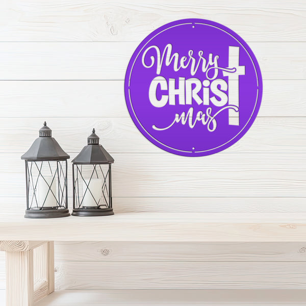 Faithful Christmas Wall Art - Unique Christian Metal Signs - Elegant Holiday Decor - Charming Front Door Hanger - Cute Merry Christmas Sign