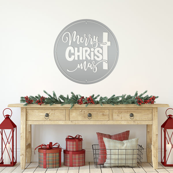 Faithful Christmas Wall Art - Unique Christian Metal Signs - Elegant Holiday Decor - Charming Front Door Hanger - Cute Merry Christmas Sign