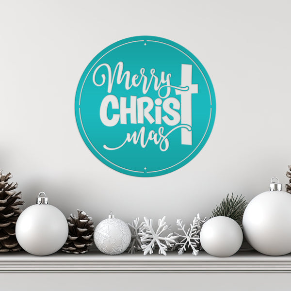 Faithful Christmas Wall Art - Unique Christian Metal Signs - Elegant Holiday Decor - Charming Front Door Hanger - Cute Merry Christmas Sign