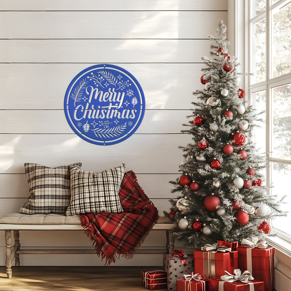 Decorative Merry Christmas Sign, Metal Christmas Decor