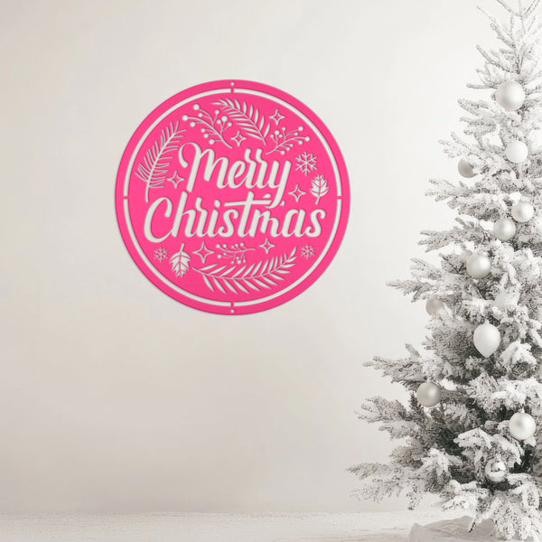 Decorative Merry Christmas Sign, Metal Christmas Decor