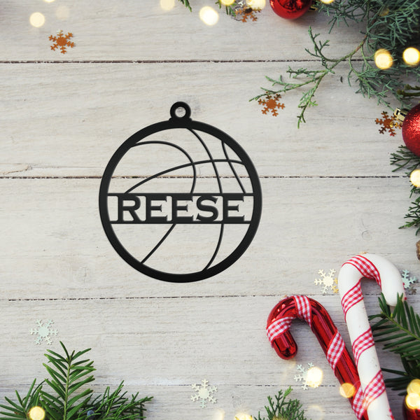 Personalized Basketball Metal Christmas/Holiday Ornament