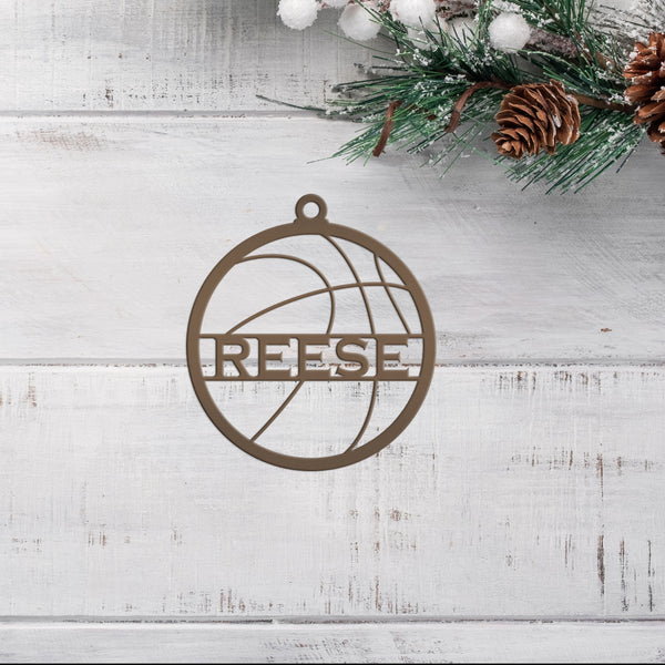 Personalized Basketball Metal Christmas/Holiday Ornament