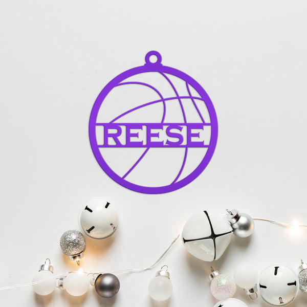 Personalized Basketball Metal Christmas/Holiday Ornament