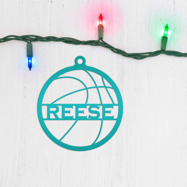 Personalized Basketball Metal Christmas/Holiday Ornament