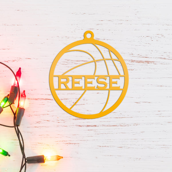 Personalized Basketball Metal Christmas/Holiday Ornament