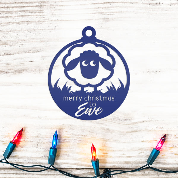 Metal Sheep Ornament - Holiday Decor
