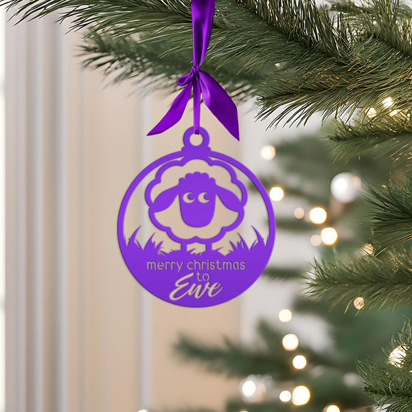 Metal Sheep Ornament - Holiday Decor
