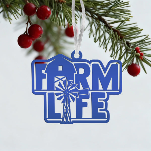 Farm Life Metal Ornament - Christmas Decor-Christmas Ornament-Stocking Stuffer