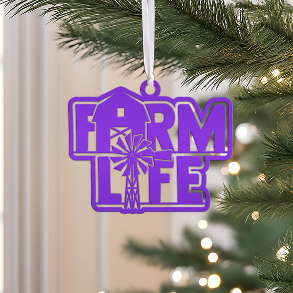 Farm Life Metal Ornament - Christmas Decor-Christmas Ornament-Stocking Stuffer