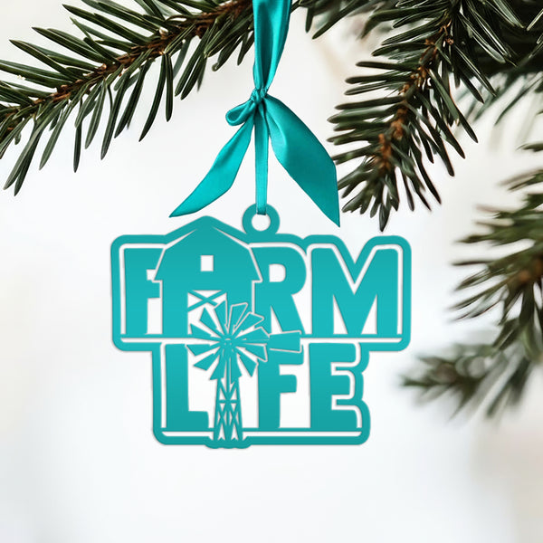 Farm Life Metal Ornament - Christmas Decor-Christmas Ornament-Stocking Stuffer