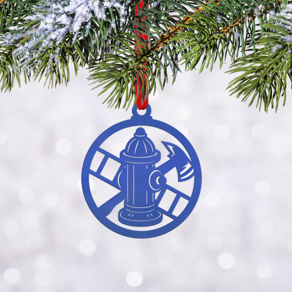 Firefighter Tribute Metal Ornaments - Unique Gift for Heroes - Fire Emblem Holiday Decorations - Stocking Stuffers - Ornament Collection