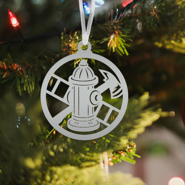 Firefighter Tribute Metal Ornaments - Unique Gift for Heroes - Fire Emblem Holiday Decorations - Stocking Stuffers - Ornament Collection