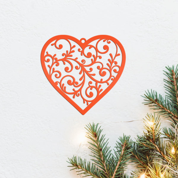 Assorted Heart Metal Holiday Ornaments