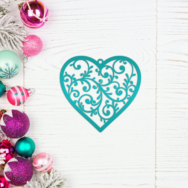 Assorted Heart Metal Holiday Ornaments