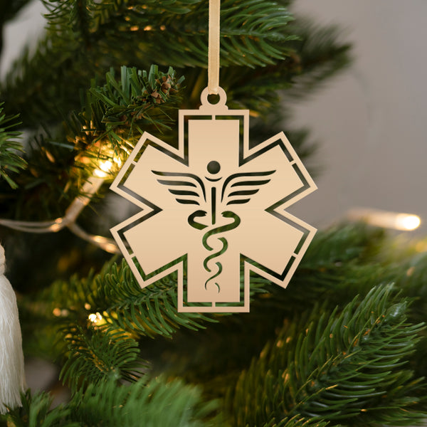 Emergency Responder Ornament Collection - EMT/Paramedic Decoration - Hero Tribute - Christmas Tree Decor - Charming Metal Holiday Trinkets