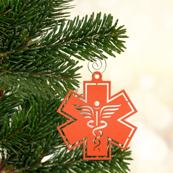 Emergency Responder Ornament Collection - EMT/Paramedic Decoration - Hero Tribute - Christmas Tree Decor - Charming Metal Holiday Trinkets