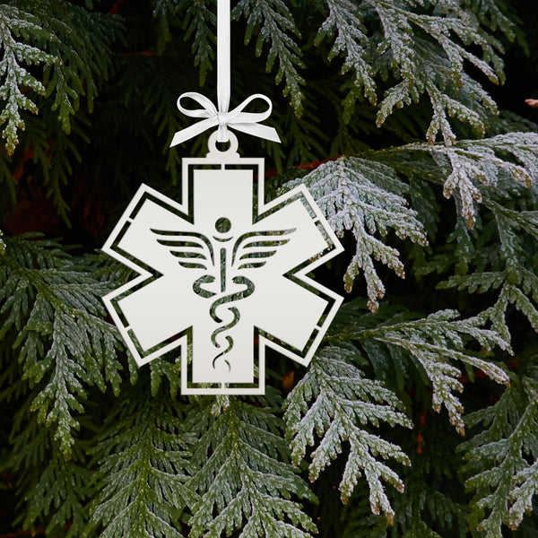 Emergency Responder Ornament Collection - EMT/Paramedic Decoration - Hero Tribute - Christmas Tree Decor - Charming Metal Holiday Trinkets