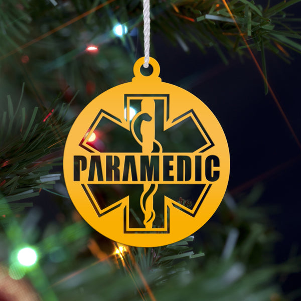 Emergency Responder Ornament Collection - EMT/Paramedic Decoration - Hero Tribute - Christmas Tree Decor - Charming Metal Holiday Trinkets