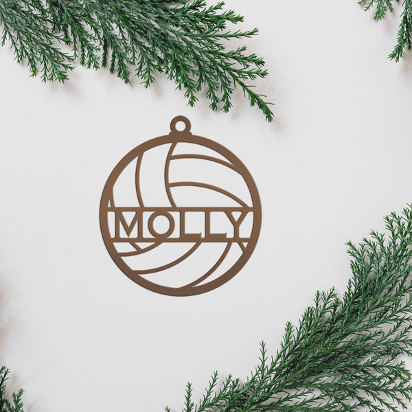 Personalized Volleyball Metal Christmas/Holiday Ornament