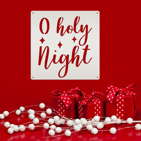 O Holy Night Christmas Metal Sign