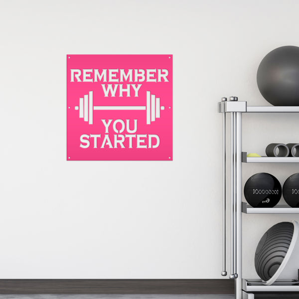 Remember Why You Started Home Gym Metal Sign-Home Gym Sign and Decor-Fitness Center-Workout Gym Signs-Motivational Gym Signs