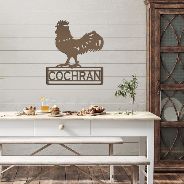 rustic rooster wall art