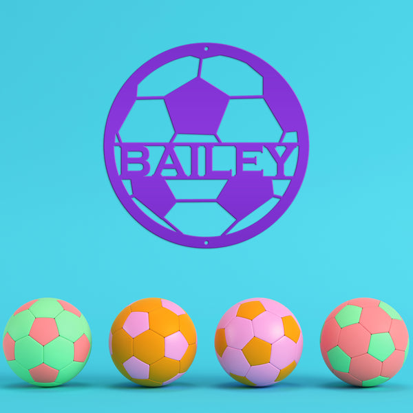 Personalized Soccer Metal Sign