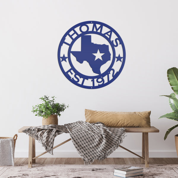State Sign with Last Name - Choose Your State