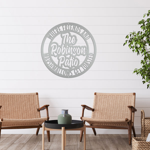 Personalized Funny Patio Sign, Patio-Porch-Lake House-Beach House Metal Sign, Patio Sign Ideas